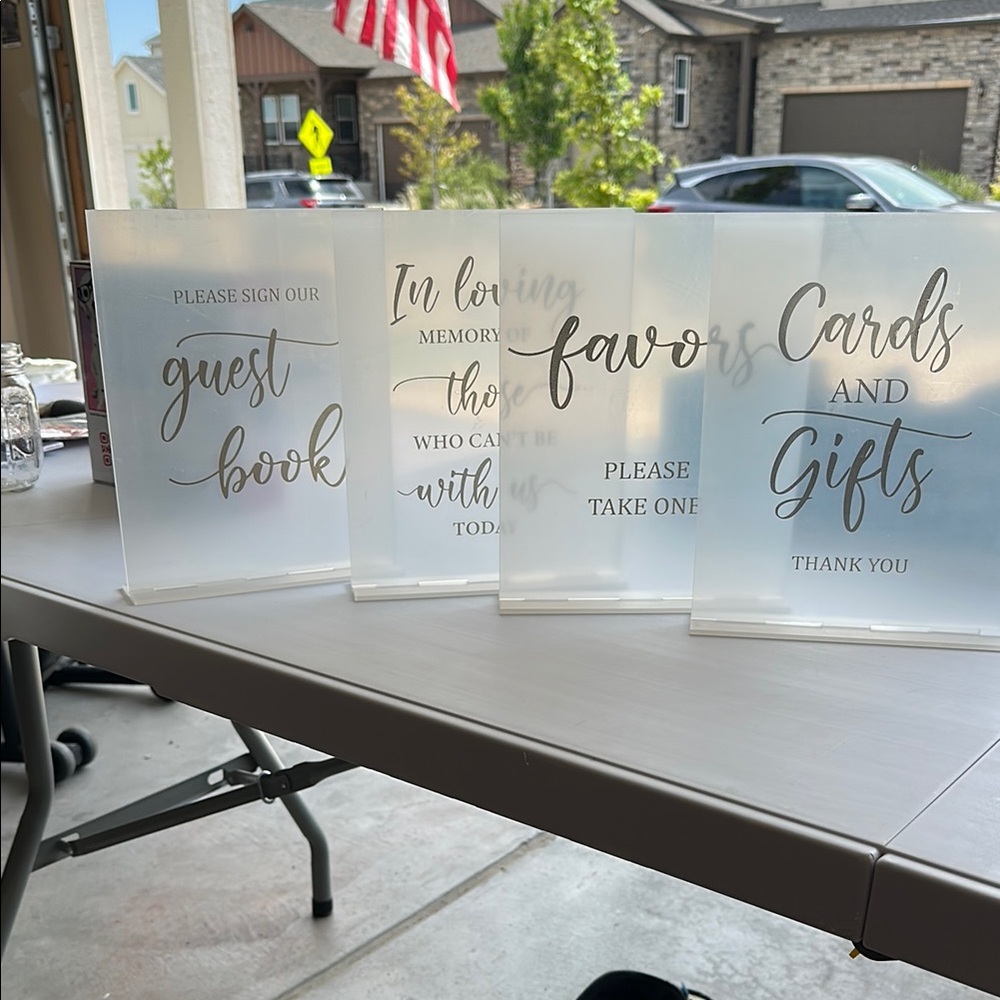 Elegant Acrylic Wedding Sign Set